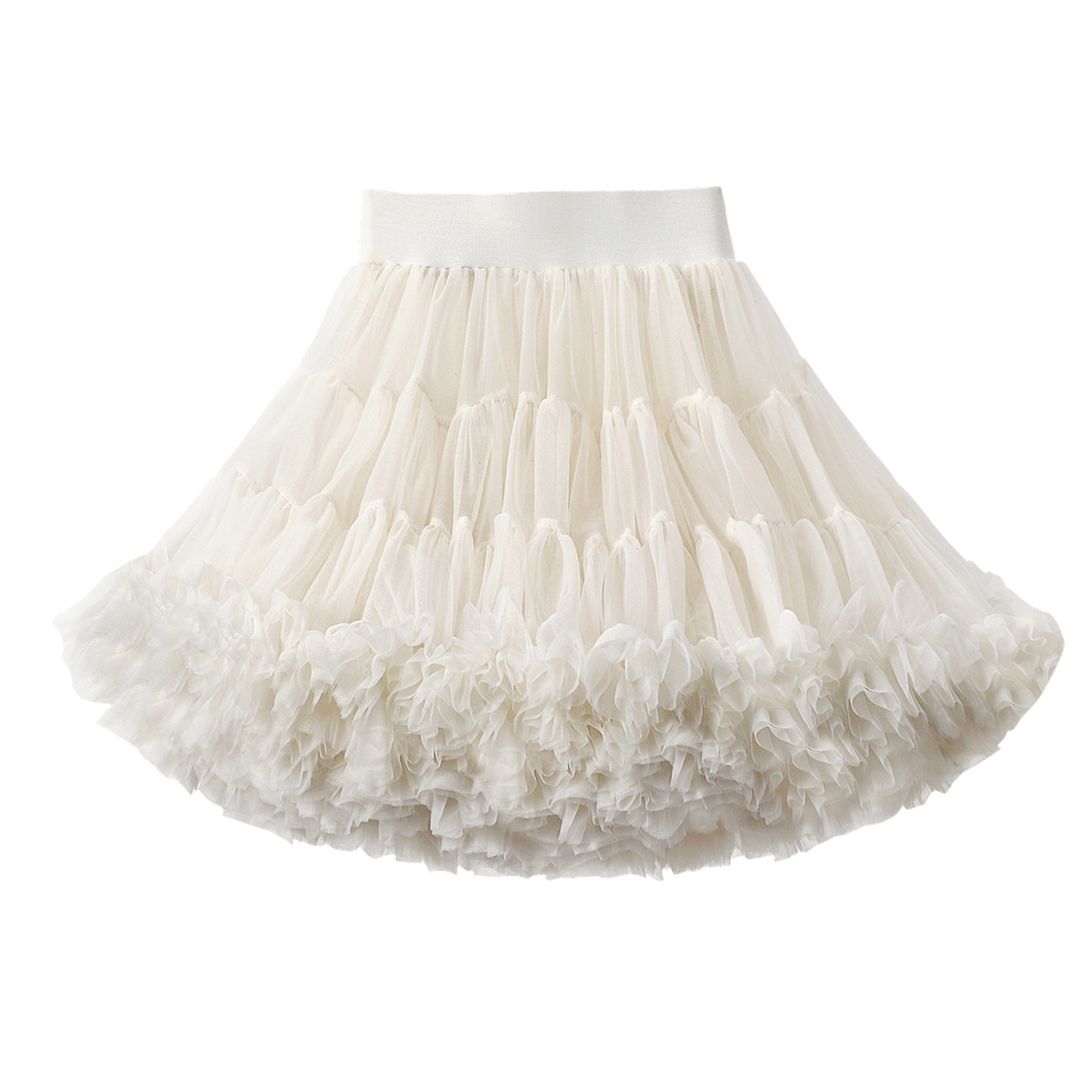 Womens Knee Length Layered Tulle Petticoat Skirt